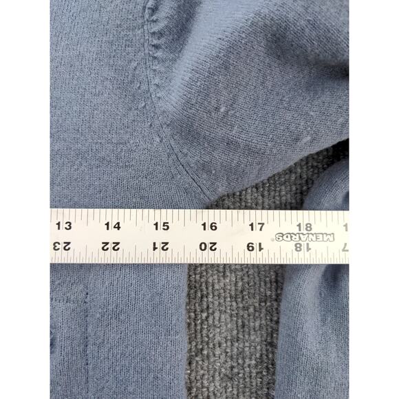 ESprit Girl's 85% Lambswool 1/4 Zip Pullover Sweater Size M Blue Zip Pocket - Picture 8 of 9